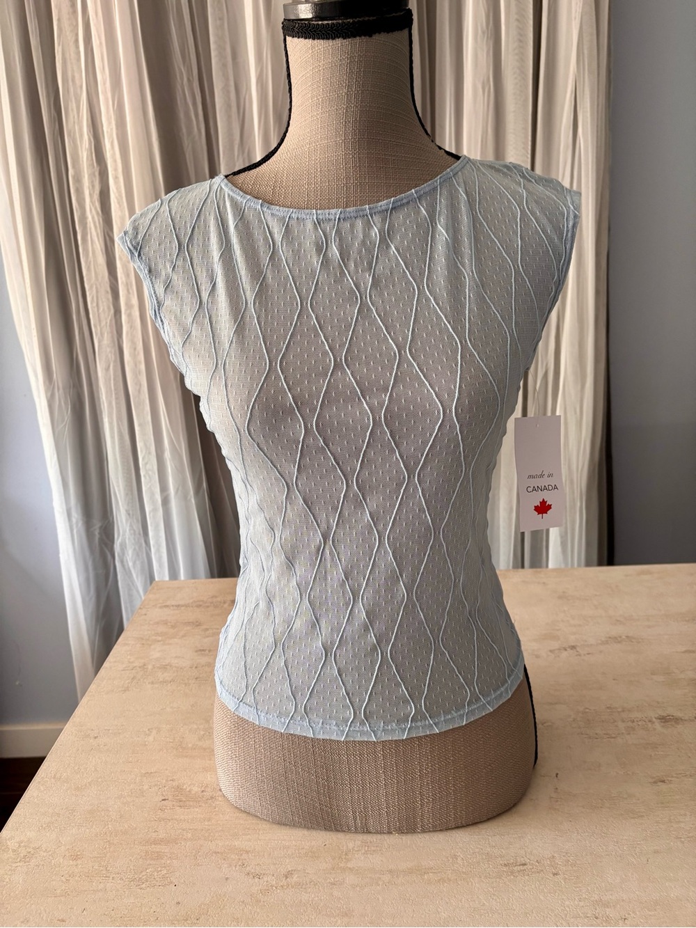 NWT ‘antistar’ - Baby Blue Sheer Top
